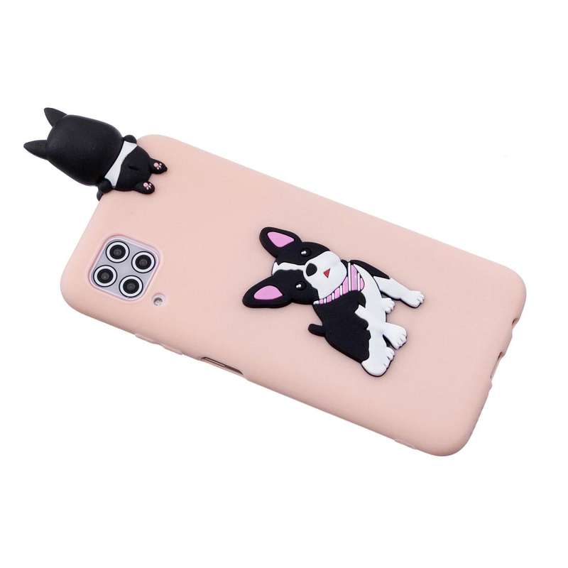 For Huawei P40 Lite Shockproof 3D Lying Cartoon TPU Protective Case(Cute Dog)