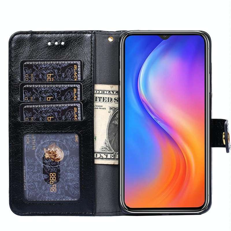 For Itel Vision 1 Pro Zipper Bag Leather Phone Case(Black)