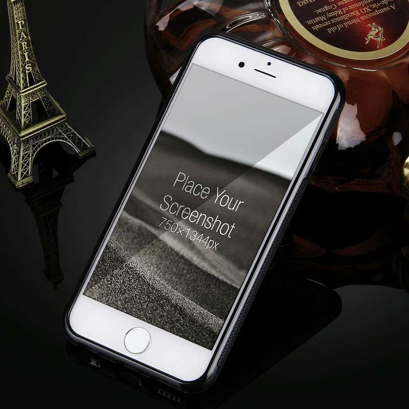 For iPhone 6 & 6s Anti-Gravity Magical Nano-suction Technology Sticky Selfie Protective Case(Black)
