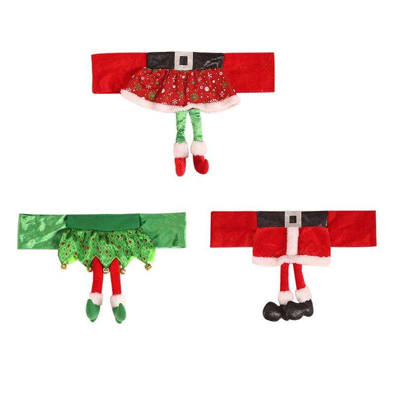 Christmas Chair Cover Decorations Christmas Table Party Ornaments(A131 Green Elf Long Leg)