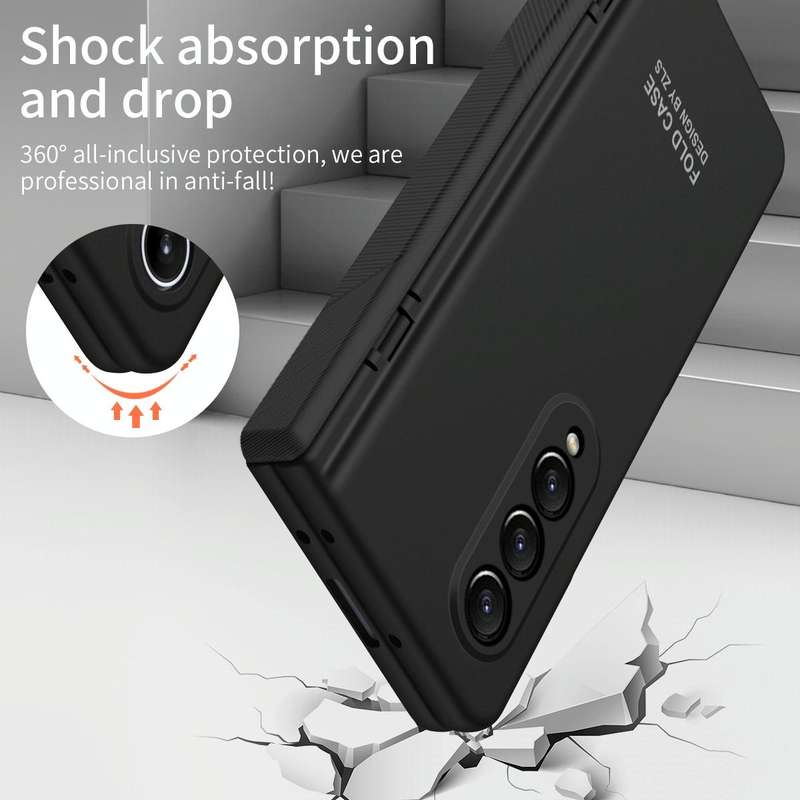 For Samsung Galaxy Z Fold4 5G Extraordinary Series Hinged Folding Full Phone Case with Pen Slot &...