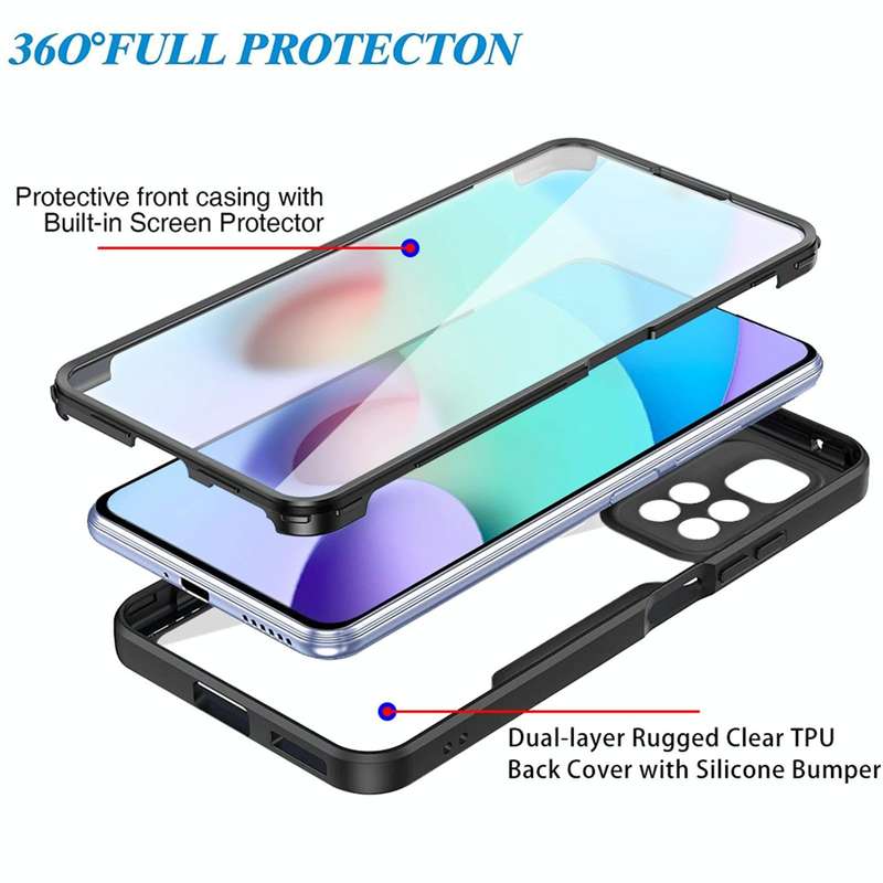 For Xiaomi Redmi 10 Acrylic + TPU 360 Degrees Full Coverage Phone Case(Green)
