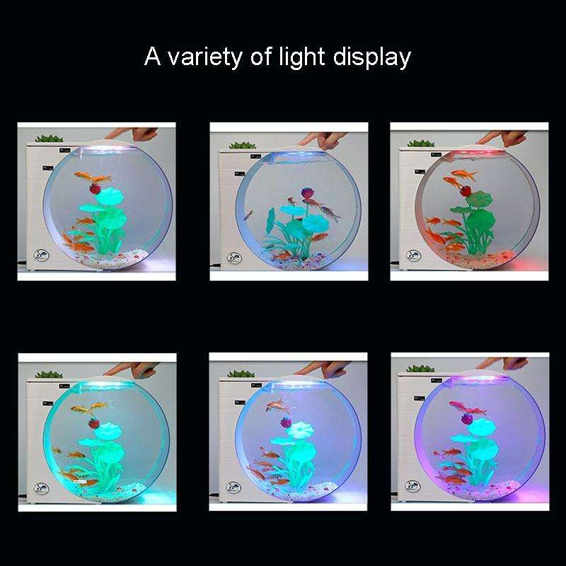 USB Jellyfish Fish Tank Multifunctional Electronic Mini Jellyfish Box(White)