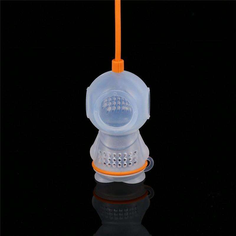Creative Diver Shape Tea Strainer Filter Silicone Teabags(Orange)