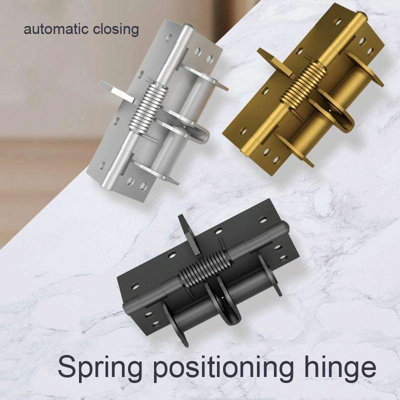 4 Inch Multifunctional Door Closer Automatic Door Closing Hinge, Color: Color Steel Gold