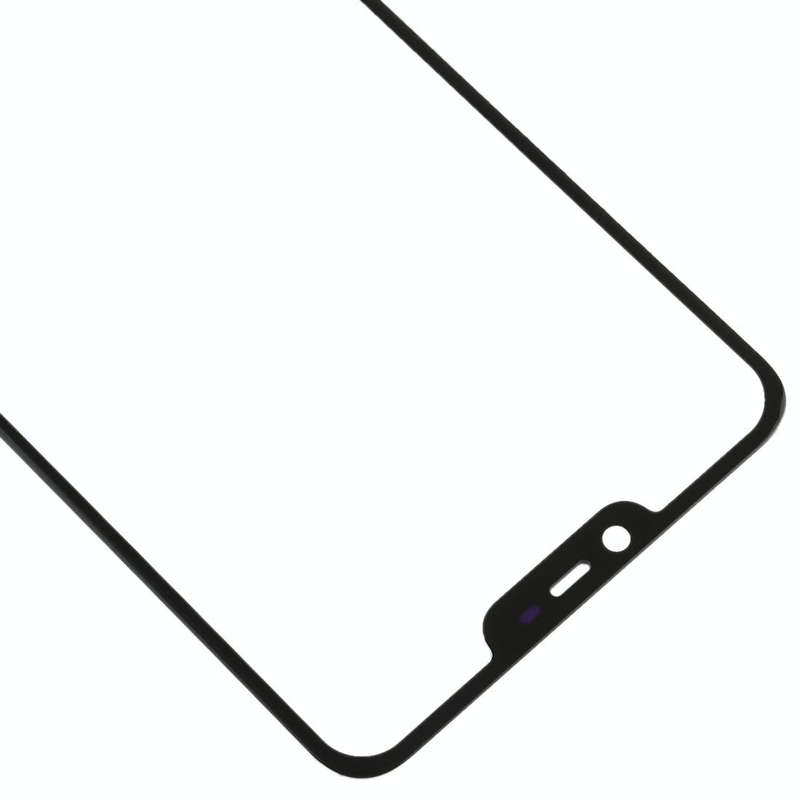 For OPPO A5 / A3s Front Screen Outer Glass Lens (Black)