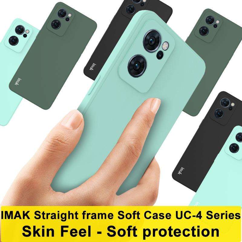 For OPPO Reno7 5G imak UC-4 Series Straight Edge TPU Soft Protective Case(Dark Green)