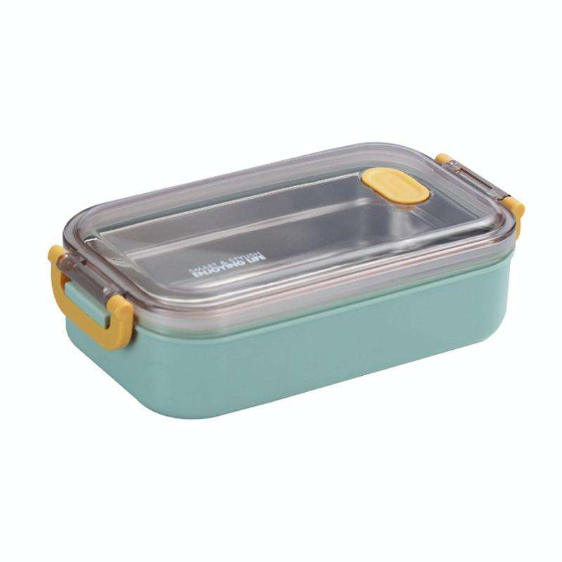 Large Capacity Refillable 304 Stainless Steel Insulated Lunch Box, Specification: 800ml (Green)