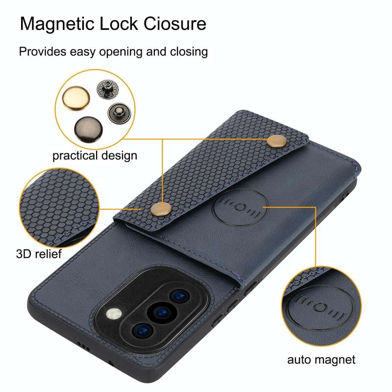 For Huawei nova 10 Double Buckle Magnetic Phone Case(Black)