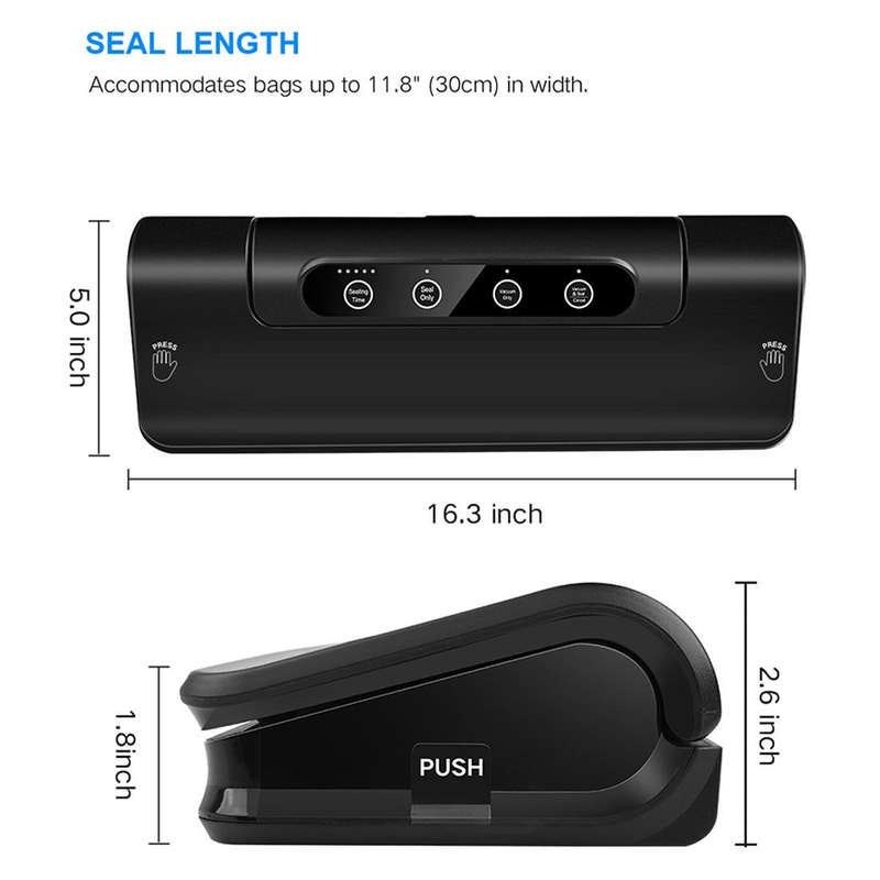 Automatic Vacuum Sealer for Household Food Preservation, with Food Grade Vacuum Bags