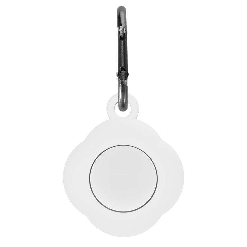 3 PCS Tracker Anti-Lost Silicone Protective Cover with Carabiner for AirtTag(White)