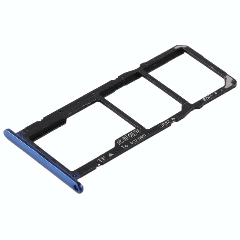SIM Card Tray + SIM Card Tray + Micro SD Card for Huawei Honor 7A (Blue)
