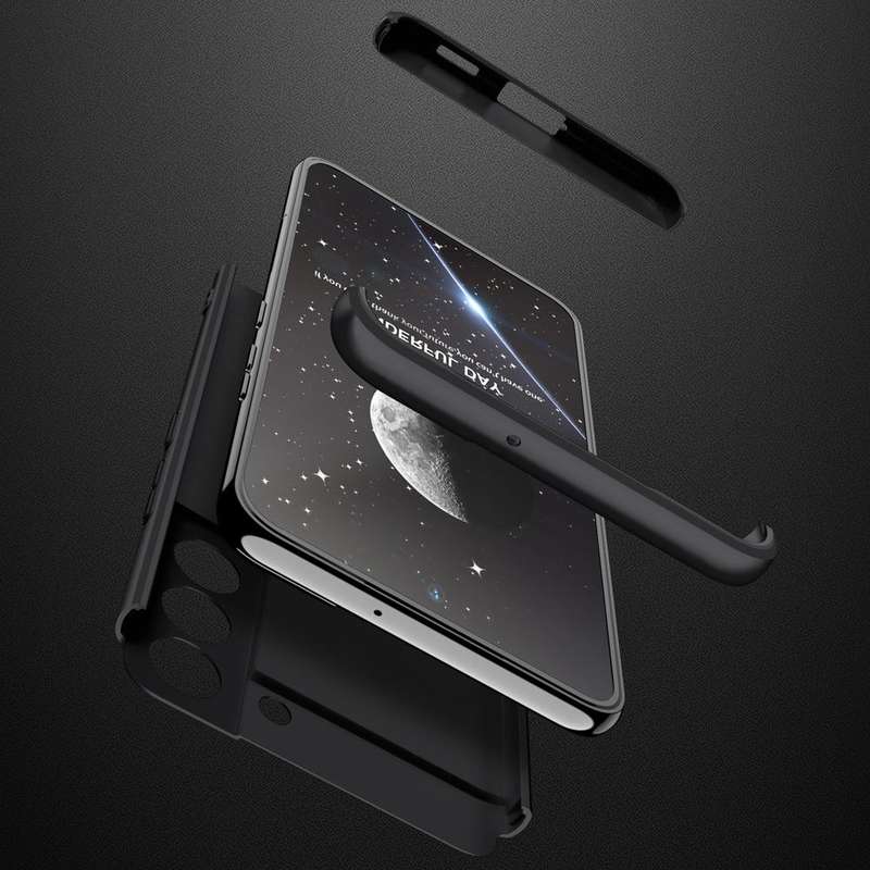 For Samsung Galaxy S22 5G GKK Three Stage Splicing PC Phone Case(Black)
