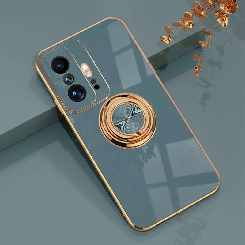 For Xiaomi Mi 11T / Mi 11T Pro 6D Electroplating Full Coverage Silicone Protective Case with Magn...