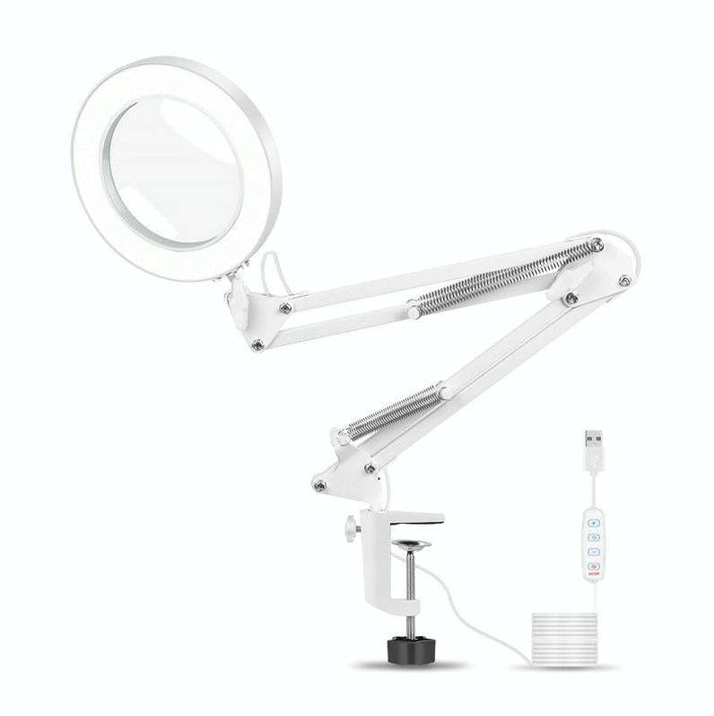 USB Desktop LED Ring Light Welding Auxiliary Magnifying Glass Lighting Desk Lamp