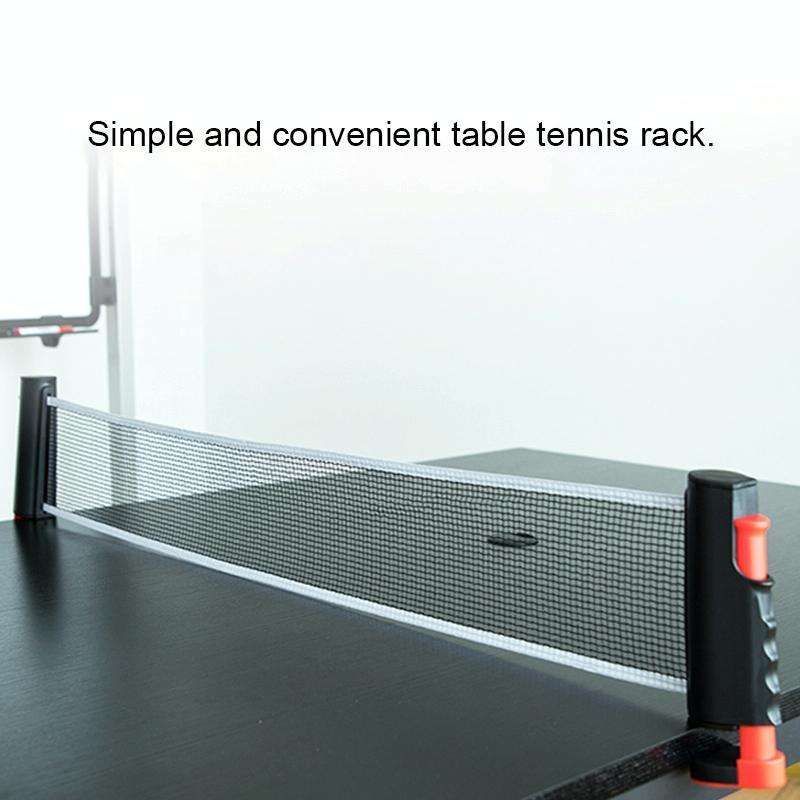 REGAIL Retractable Portable Table Tennis Net Rack(Black Grey)