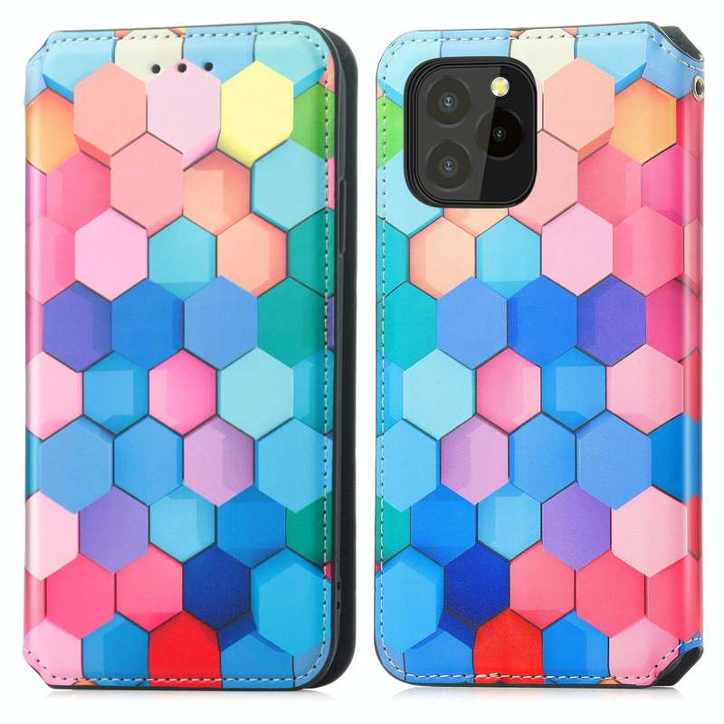For Oukitel C21 Pro Colorful Magnetic Horizontal Flip PU Leather Case with Holder & Card Slot & W...