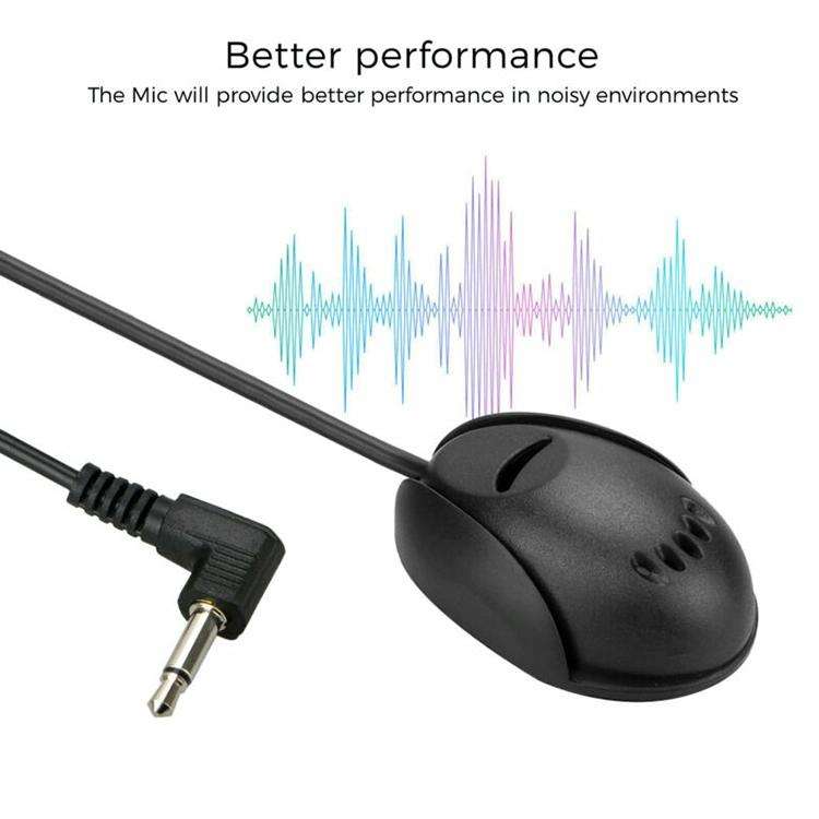ZJ010MR Mono 3.5mm Angle Head Plug Car Navigation GPS Speaker External Paste Bluetooth Microphone...