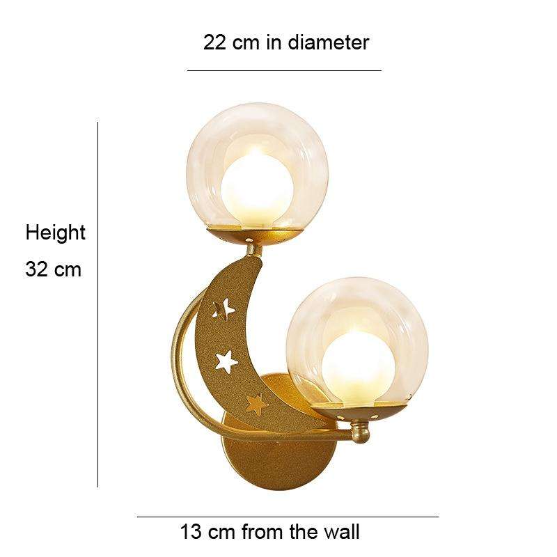 Bedroom Bedside Wall Lamp Indoor Background Wall Lamp Tri-color Light(6082 Black Right)