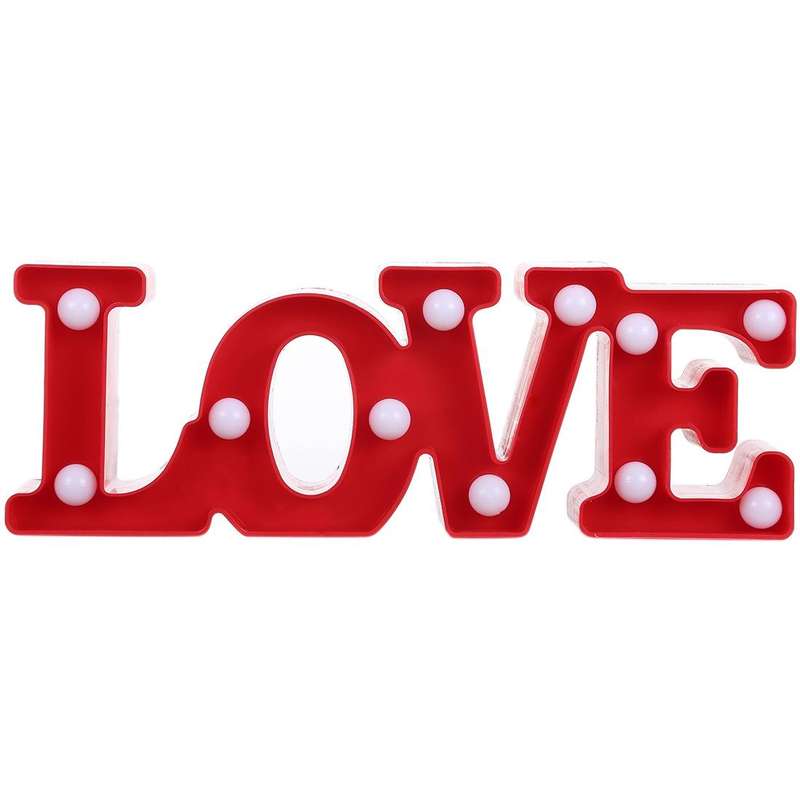 Creative LOVE Shape Warm White LED Decoration Light, 2 x AA Batteries Powered Party Festival Tabl...