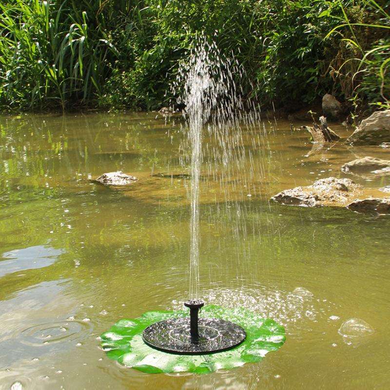 28cm Lotus Leaf Solar Fountain Outdoor Garden Floating Landscaping