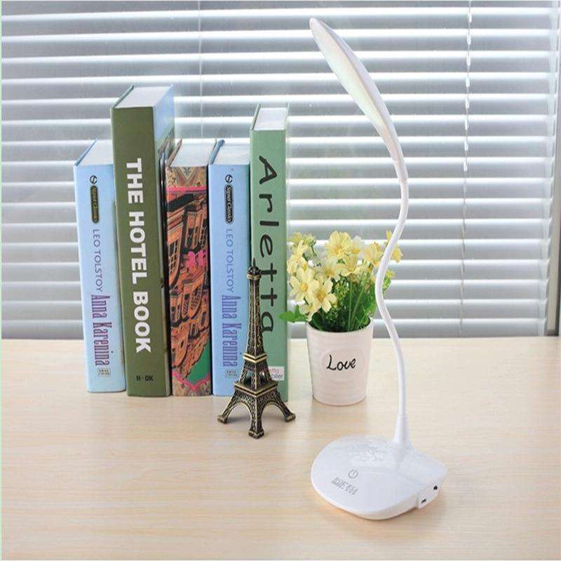 WS-601 USB Charging LED Reading Lamp Touch Dimming Bedroom Bedside Lamp, Size: 43x13.5cm(White)