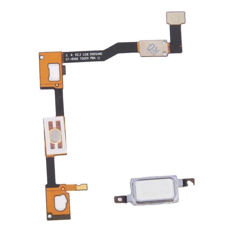 For Galaxy S II / i9100 LCD Middle Board with Button Cable,  (White)