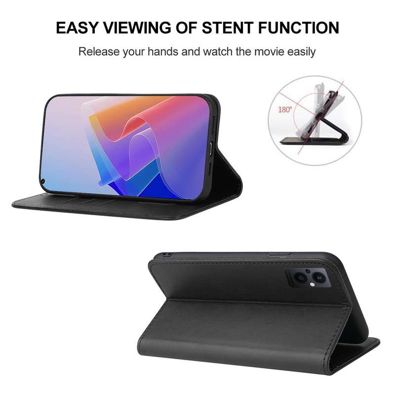 For OPPO Reno7 Z 5G Magnetic Closure Leather Phone Case(Black)