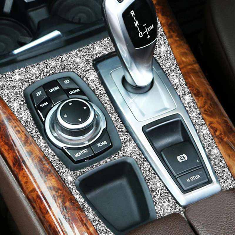 For BMW X5 E70 2008-2013 / X6 E71 2009-2014 Car Gear Panel Diamond Decoration Sticker, High Confi...