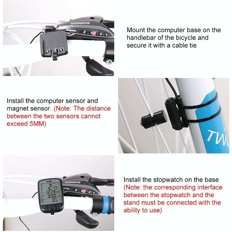 SUNDING 563C Bike Bicycle Waterproof Wireless LCD Screen Luminous Mileage Speedometer Odometer, C...