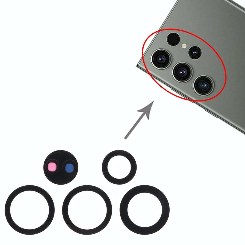 For Samsung Galaxy S23 Ultra SM-S918B 10set Back Camera Lens