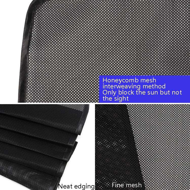 4 PCS Net Yarn Magnetic Suction Type Car Sunshade Curtain, Size: Thick Front Row Arc