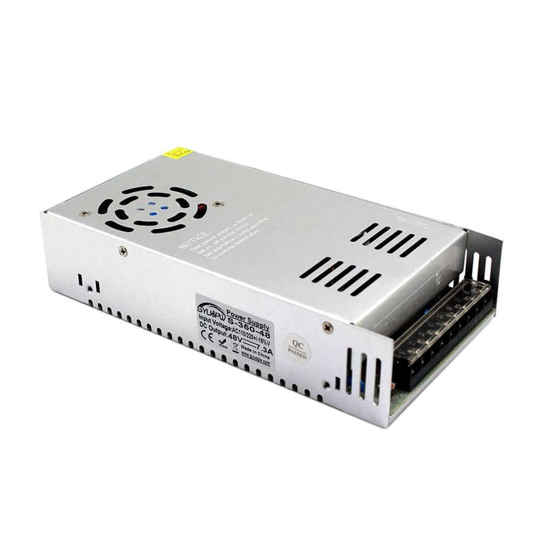 S-350-48 DC48V 7.3A 350W Light Bar Regulated Switching Power Supply LED Transformer, Size: 215 x ...