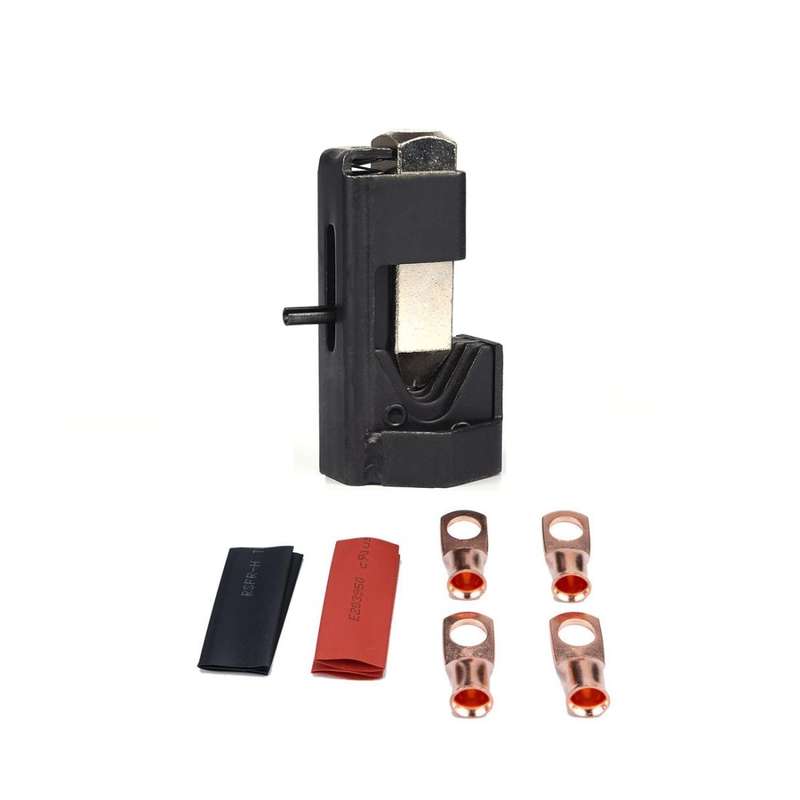 Car Battery Cable Hammer Crimper Hammer Lug Crimper Tool Pliers with T2 Copper 2 x 5/16 Heavy-dut...