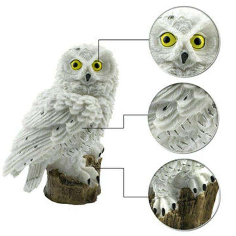 Solar Powered Owl Shape LED Night Light Garden Lawn Lamp(Brown)
