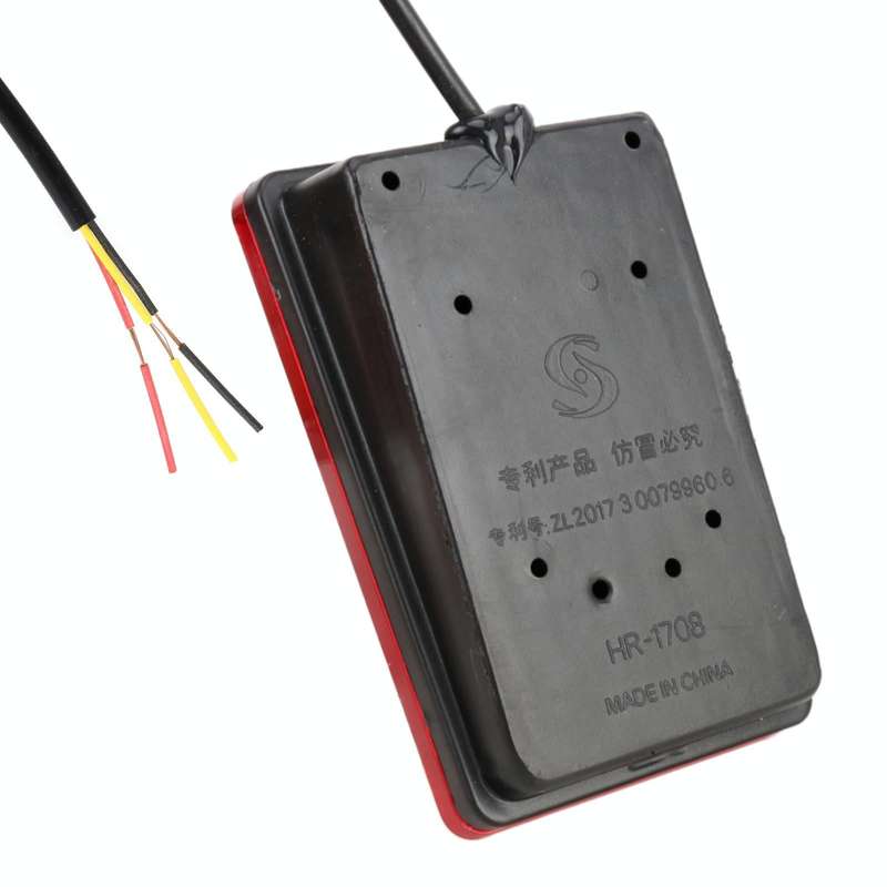 DC12V 1W Car Square Highlight Brake Lights Reversing Light with 15LEDs SMD-3528 (Red)