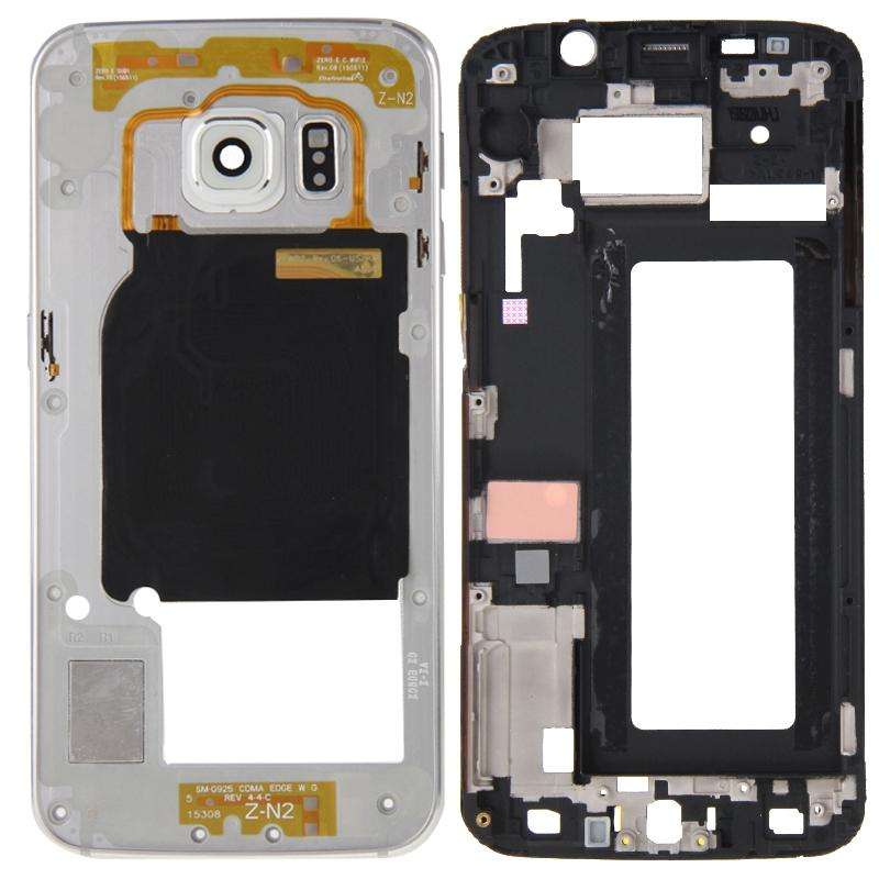 For Galaxy S6 Edge / G925 Full Housing Cover (Front Housing LCD Frame Bezel Plate + Back Plate Ho...