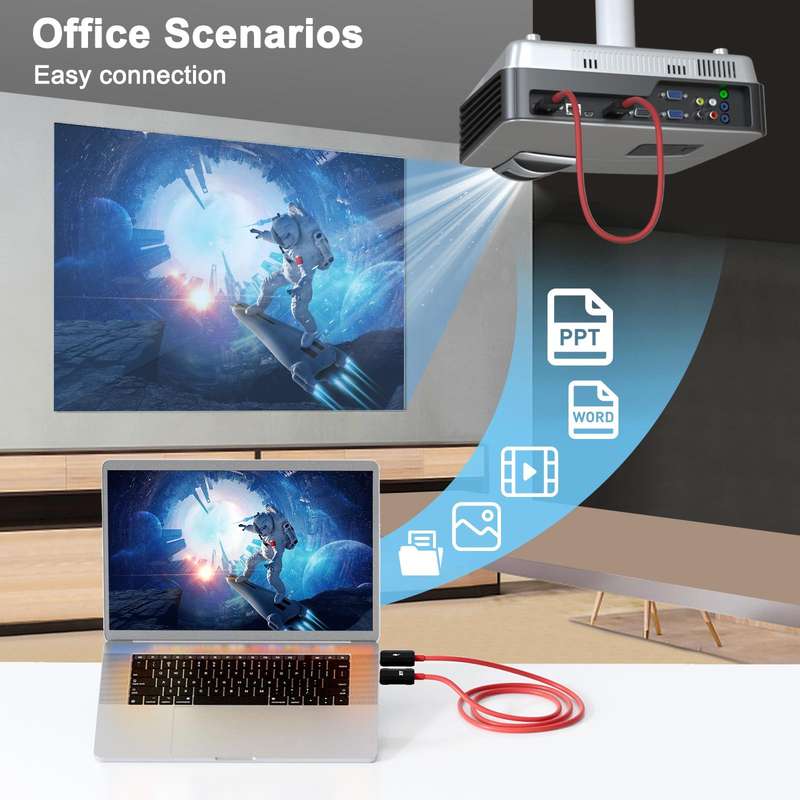 THT-020-8-2 4 in 1 HDMI Transmitter Wireless Screen Sharer Set(Black)