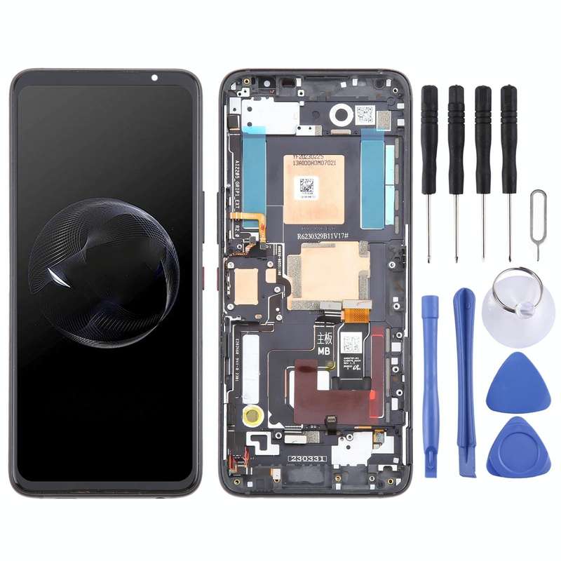 For Asus ROG Phone 7 / 7 Ultimate AMOLED Original LCD Screen Digitizer Full Assembly with Frame(B...