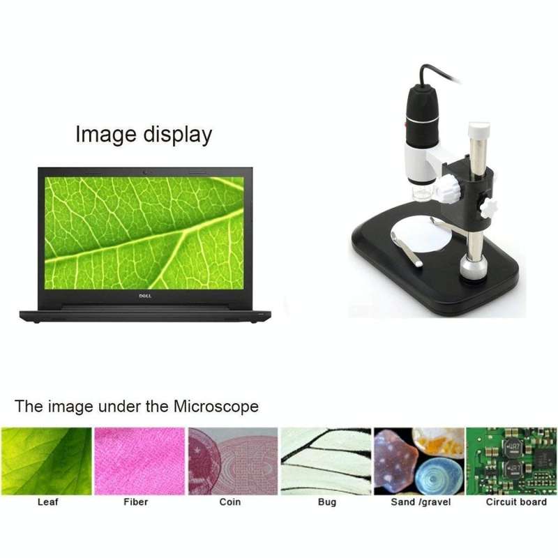 DMS-MDS800 40X-1600X Magnifier 2.0MP Image Sensor USB Digital Microscope with 8 LEDs & Profession...