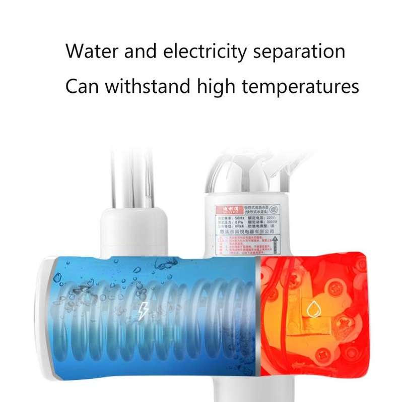 Kitchen Instant Electric Hot Water Faucet Hot & Cold Water Heater CN Plug Specification: With Sho...