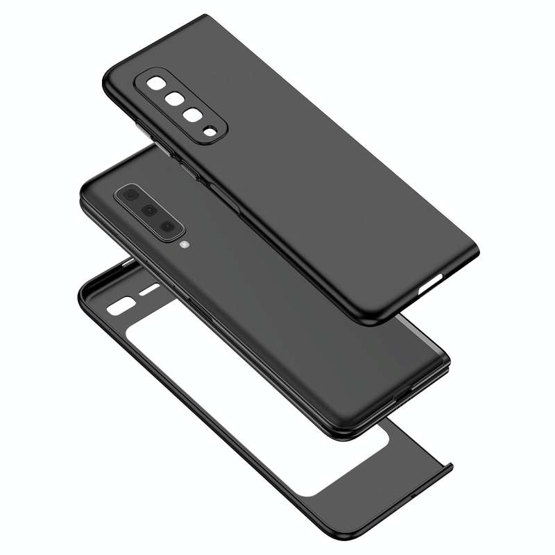 For Samsung Galaxy Fold Armor Foldable Phone Case(Black)