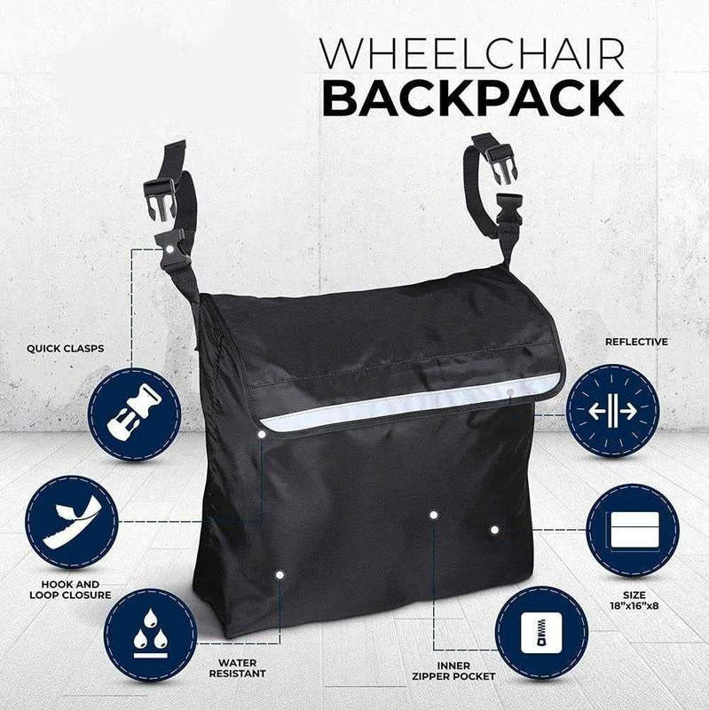 LYHSND-1 Outdoor Portable Wheelchair Hanging Storage Bags(Black)