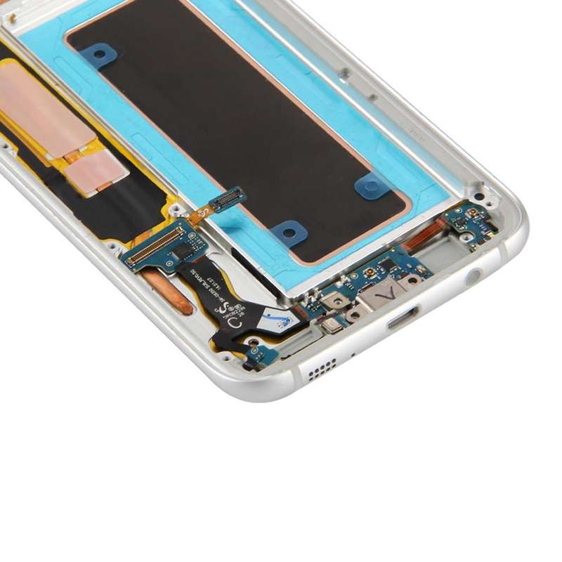 Original LCD Screen and Digitizer Full Assembly with Frame & Charging Port Board & Volume Button ...