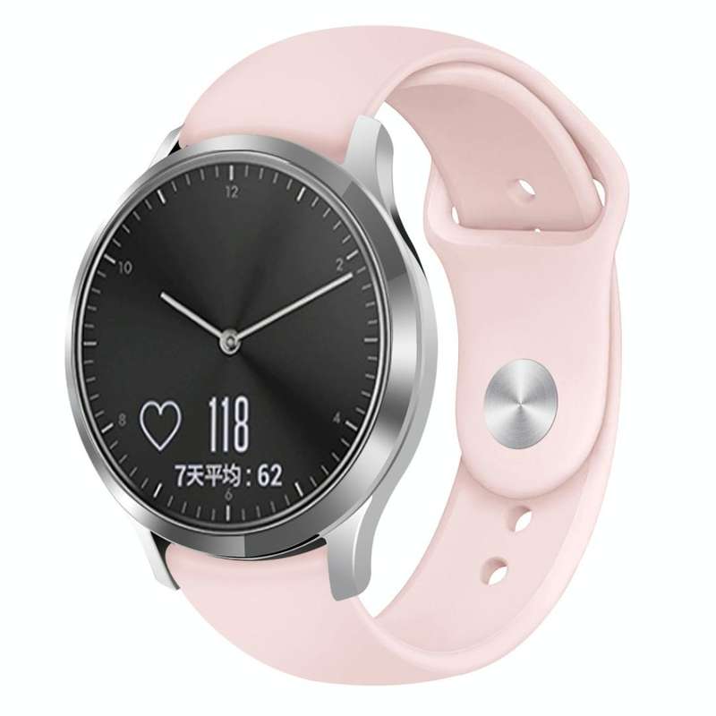 For Garmin Vivoactive 3 / Vivomove HR Solid Color Reverse Buckle Silicone Watch Band, Size: Large...