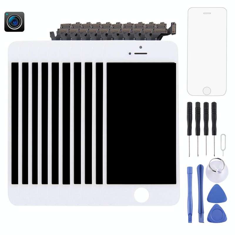 10 PCS TFT LCD Screen for iPhone 5 Digitizer Full Assembly with Front Camera