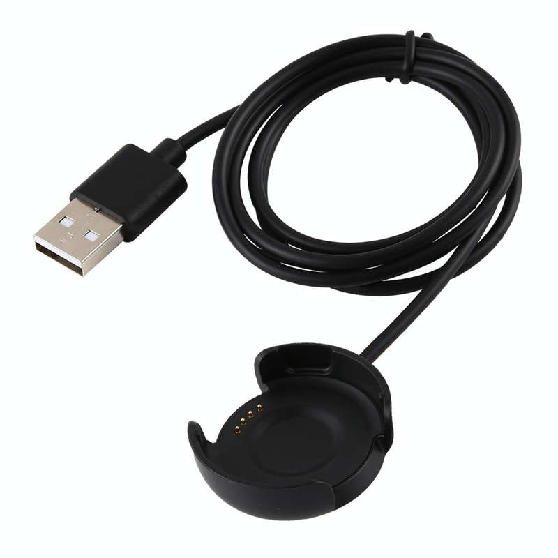 1m Portable Smart Watch Cradle Charger USB Charging Cable for Amazfit A1801(Black)