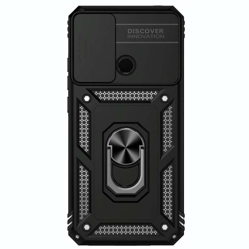 For Xiaomi Redmi 10A Sliding Camshield Holder Phone Case(Black)