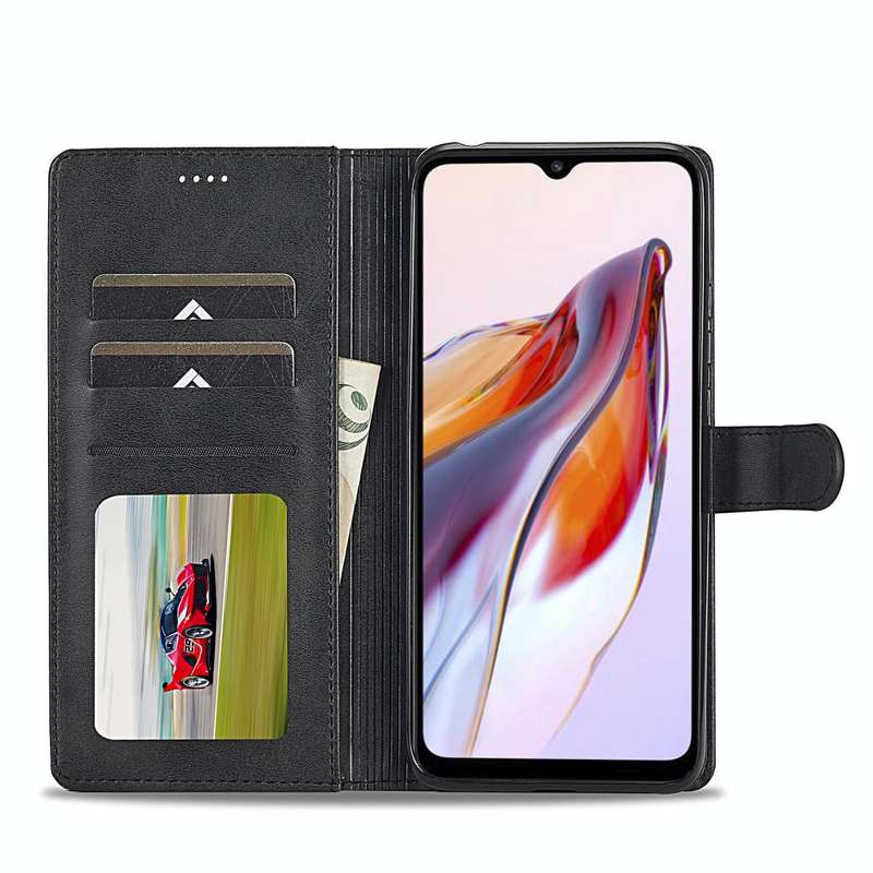 For Xiaomi Redmi 12C/11A Global LC.IMEEKE Calf Texture Horizontal Flip Leather Case(Black)