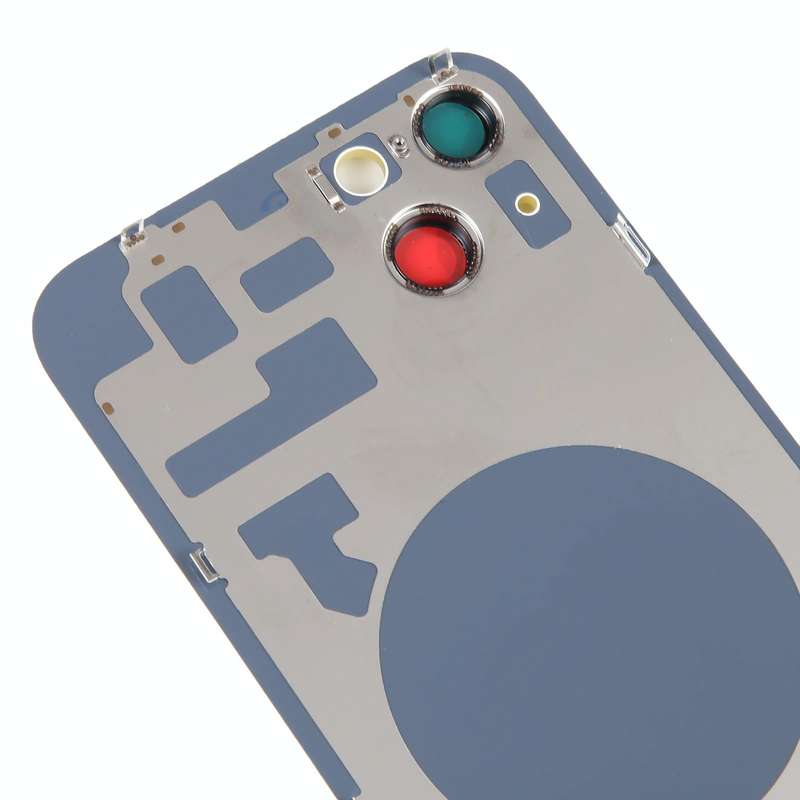 Glass Battery Back Cover with Holder for iPhone 14 Plus(Yellow)